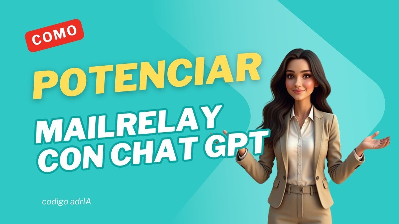 Mujer profesional explicando cómo usar ChatGPT con Mailrelay para mejorar campañas de email marketing con inteligencia artificial