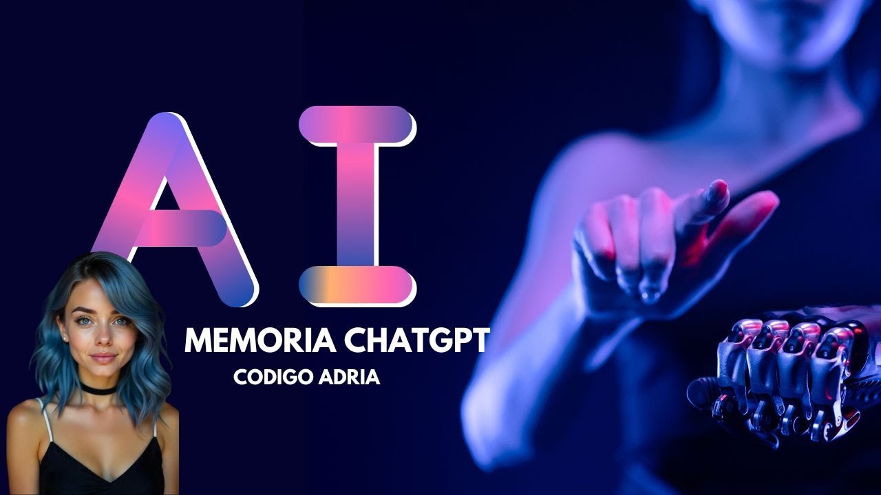 Miniatura con texto Memoria ChatGPT, inteligencia artificial y figura femenina con brazo robótico