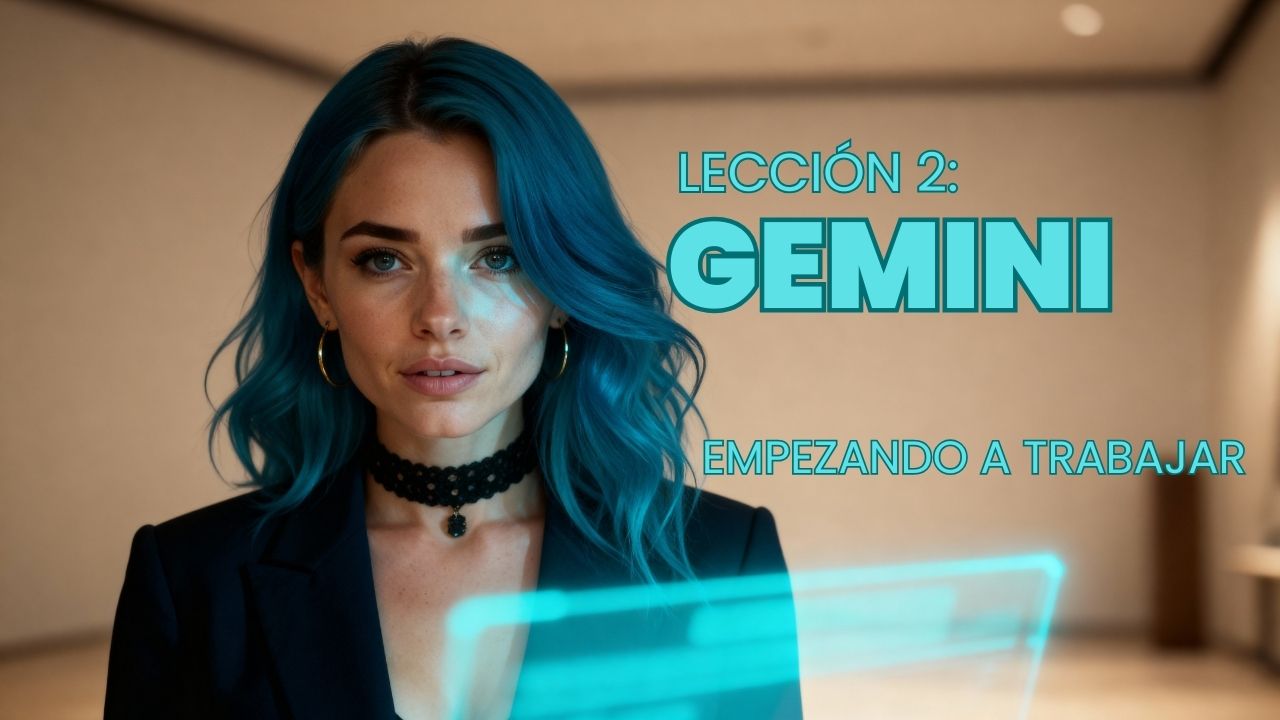 Lección 2 sobre Gemini IA mostrando cómo empezar a trabajar con Google Gemini en entorno profesional digital
