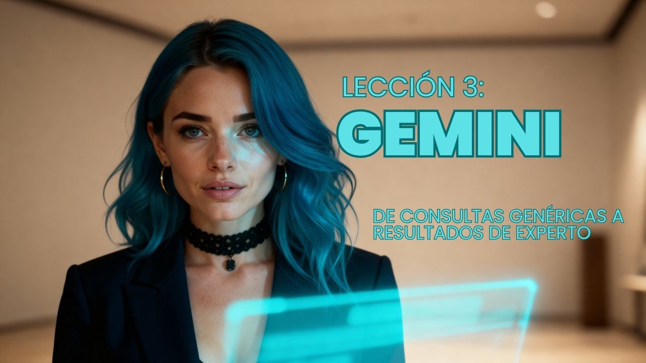 Lección 3 de Gemini IA sobre cómo convertir consultas genéricas en resultados profesionales usando Google Gemini