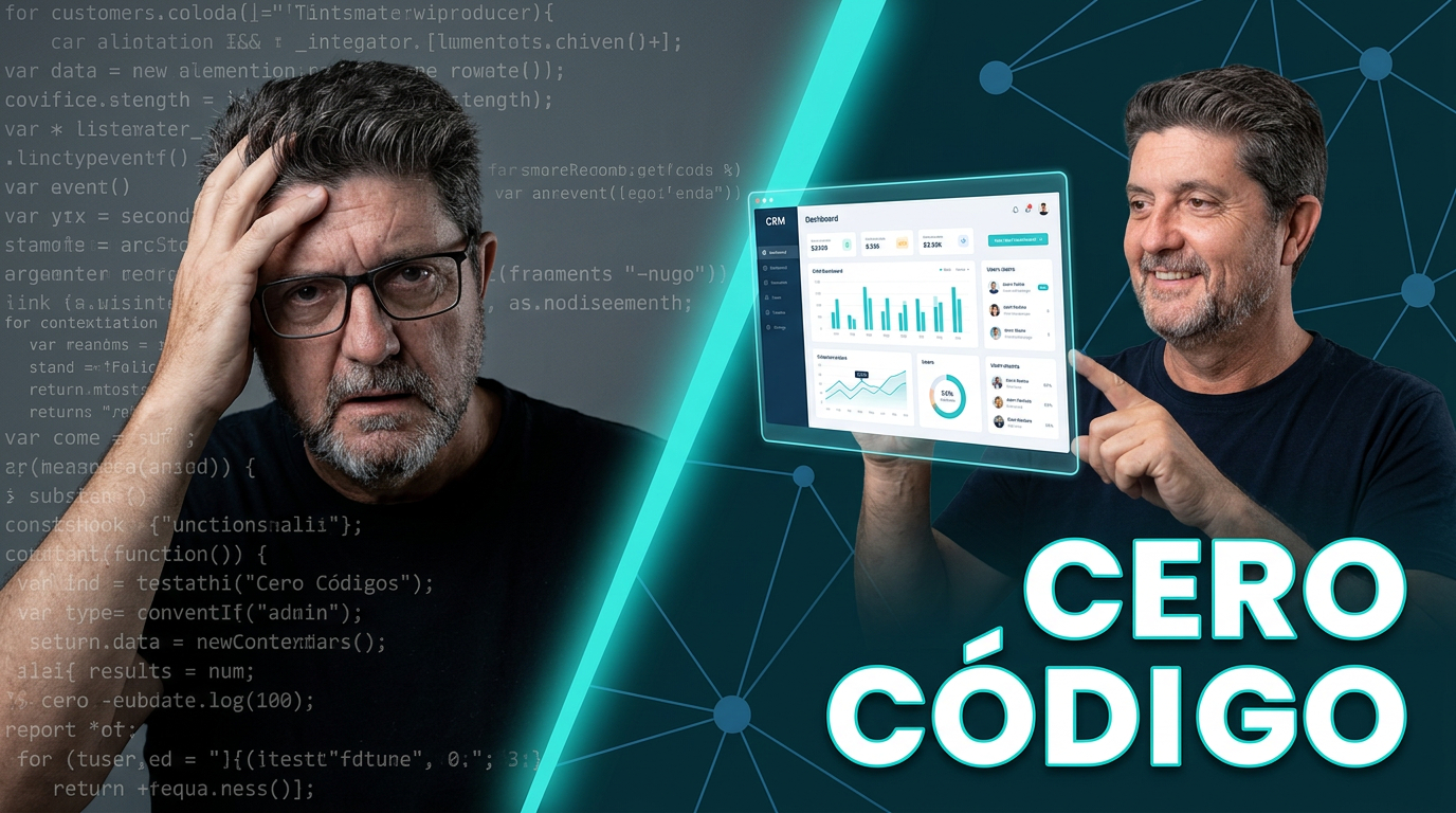 Vibe coding con inteligencia artificial para crear aplicaciones y dashboards sin escribir código usando plataformas no-code