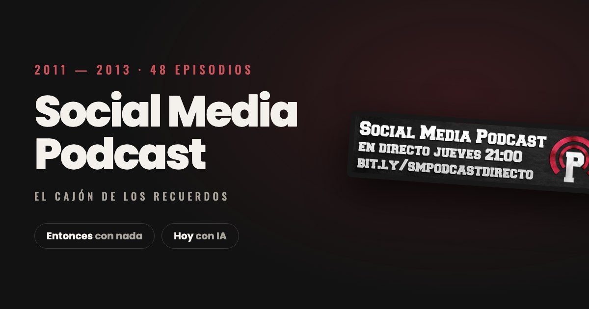Crear una web con IA en un día: el caso real de un podcast de 2011 4 Crear una web con IA en un día: el archivo restaurado del Social Media Podcast