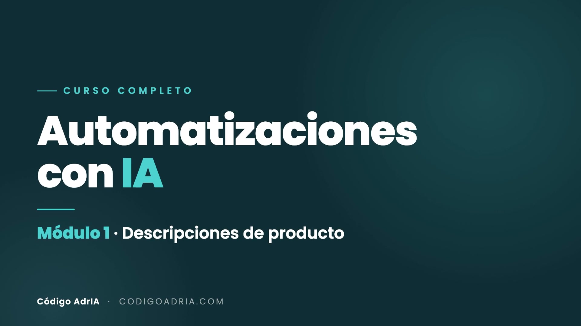 Portada de la clase: flujo en n8n para las descripciones de WooCommerce
